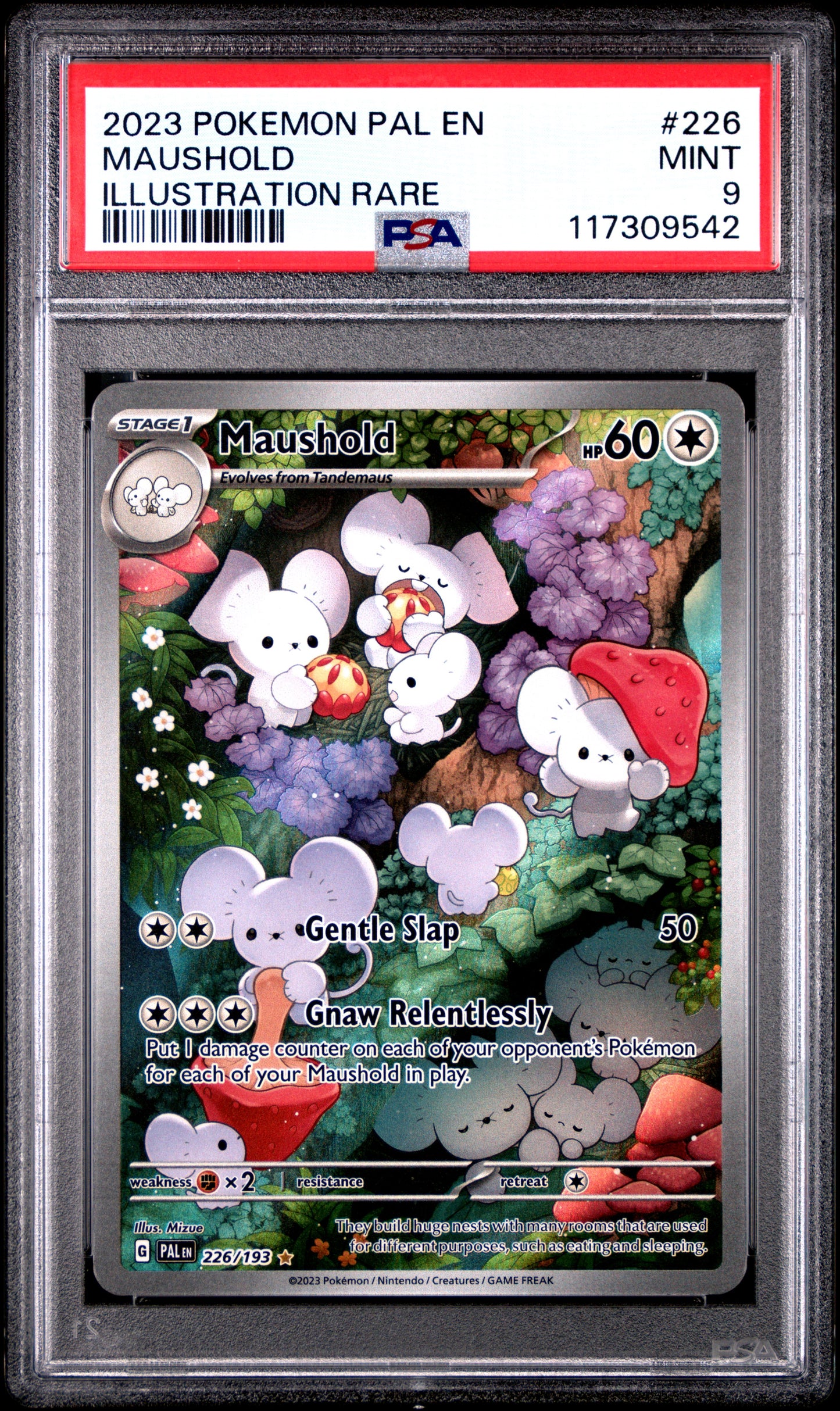 2023 Pokemon Pal En-Paldea Evolved #226 Maushold IR PSA 9
