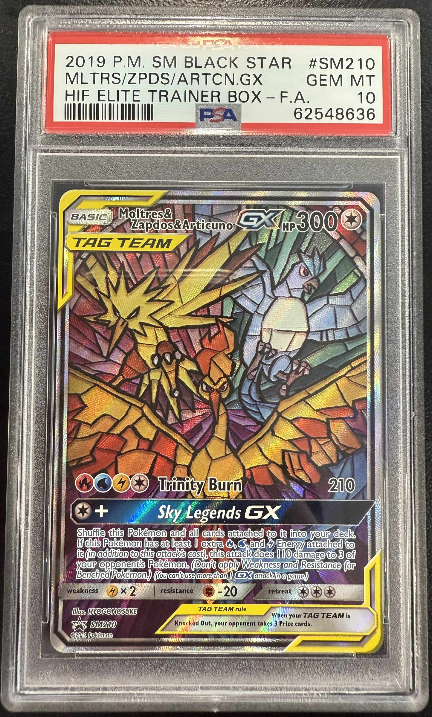 2019 Pokemon Sm Black Star Promo #SM210 Mltrs/Zpds/Artcn.Gx PSA 10