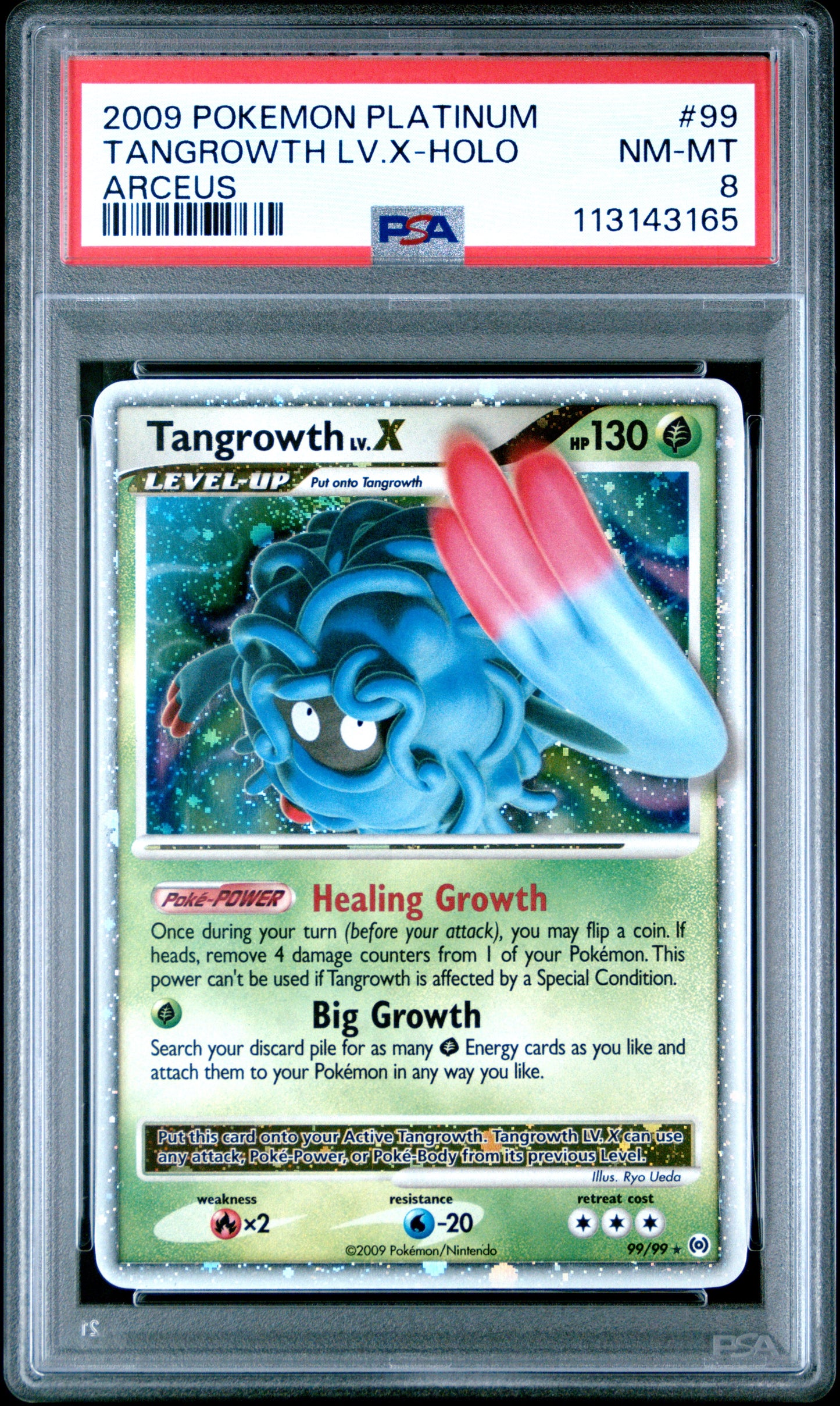 2009 Pokemon Platinum Arceus #99 Tangrowth Lv.X-Holo Arceus PSA 8