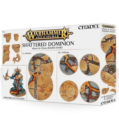 Warhammer Age of Sigmar - Shattered Dominion 65mm And 40mm Oval Bases - 66-98