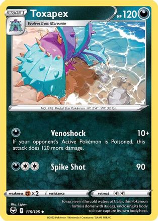 Toxapex 115/195 - SWSH12 Silver Tempest