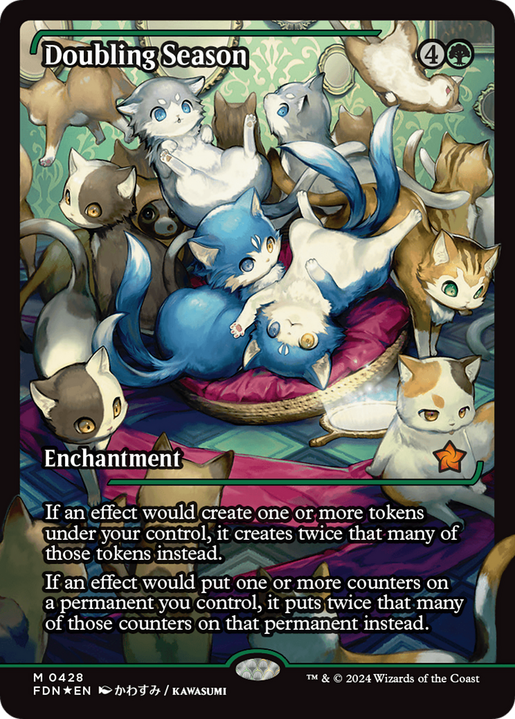 Doubling Season (FDN-428) Foil - Foundations: (Showcase, enchantment)