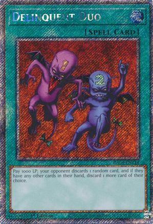 Delinquent Duo (Platinum Secret Rare) (RA04-EN114) - Quarter Century Stampede 1st Edition
