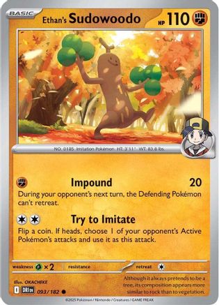 Ethan's Sudowoodo 93 - SV10 Destined Rivals Reverse Holofoil