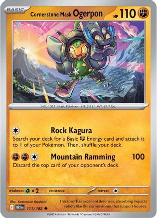 Cornerstone Mask Ogerpon 111 - SV10 Destined Rivals Reverse Holofoil