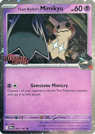Team Rocket's Mimikyu (Prerelease) 87 - SV10 Destined Rivals Holofoil