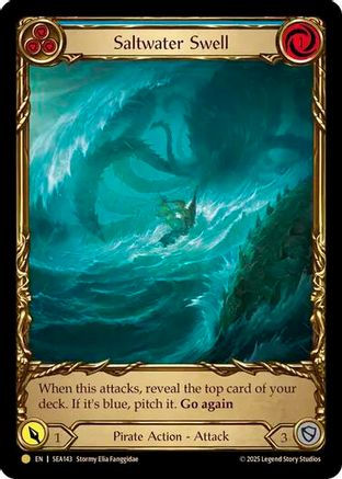 Saltwater Swell (Blue) (Treasure) (SEA142) - High Seas Cold Foil