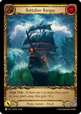 Battalion Barque (Yellow) (Treasure) (SEA153) - High Seas Cold Foil