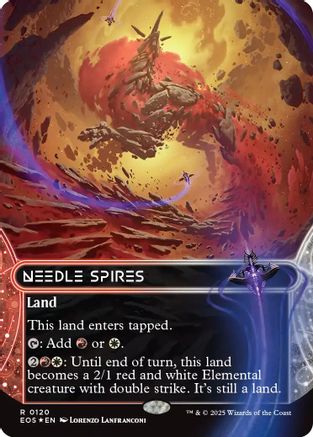 Needle Spires (0120) (Borderless) (Galaxy Foil) (EOE-120) - Edge of Eternities Foil