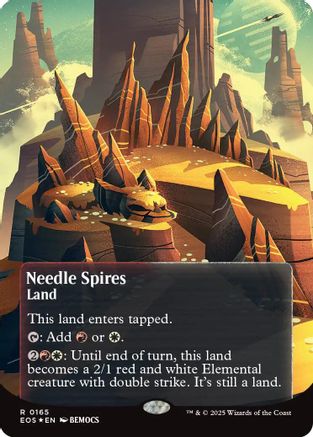 Needle Spires (0165) (Borderless) (Galaxy Foil) (EOE-165) - Edge of Eternities Foil