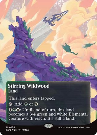 Stirring Wildwood (0174) (Borderless) (Galaxy Foil) (EOE-174) - Edge of Eternities Foil