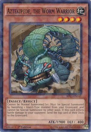 Aztekipede, the Worm Warrior (Shatterfoil) Shatterfoil Rare (BP03-EN041) - Battle Pack 3: Monster League null