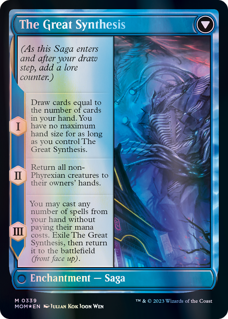 Jin-Gitaxias // The Great Synthesis (MOM-339) Foil - March of the Machine (Borderless)