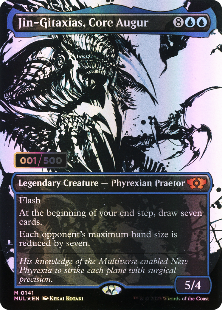 Jin-Gitaxias, Core Augur (MUL-141Z)  Foil - Multiverse Legends: (Showcase) (Borderless)