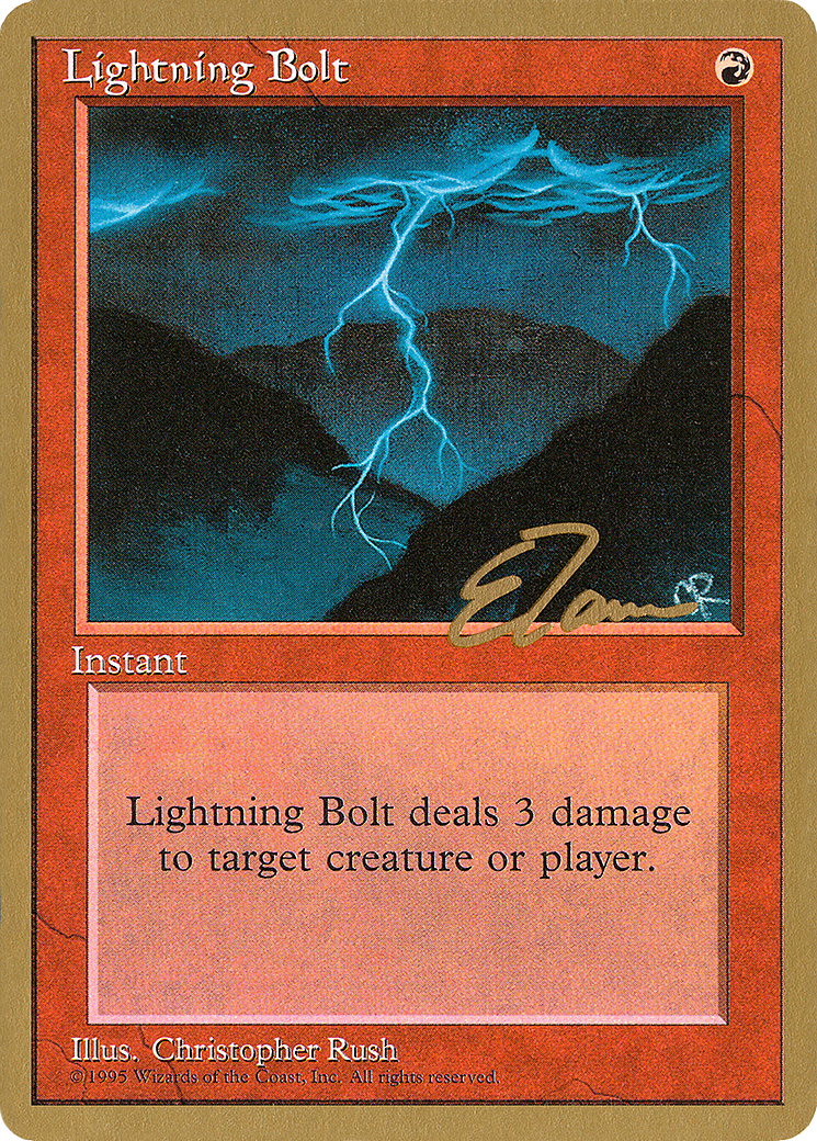 Lightning Bolt (Eric Tam) [Pro Tour Collector Set]