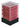 Chessex 25814 Opaque 12mm D6 Red/Black Dice block