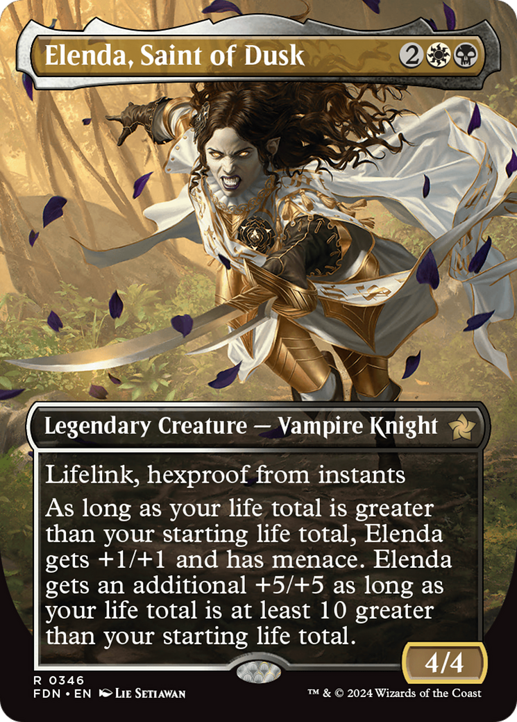 Elenda, Saint of Dusk (FDN-346)  - Foundations (Borderless)