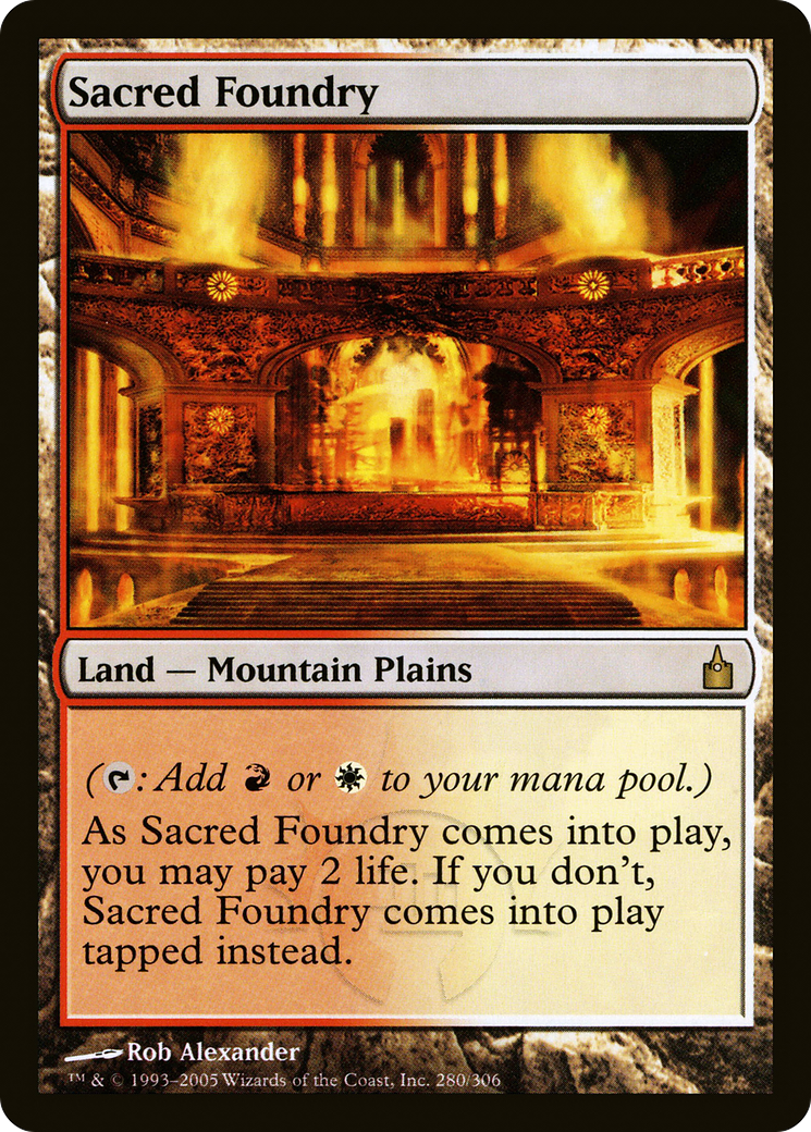 Sacred Foundry (Signed) [Ravnica: City of Guilds]