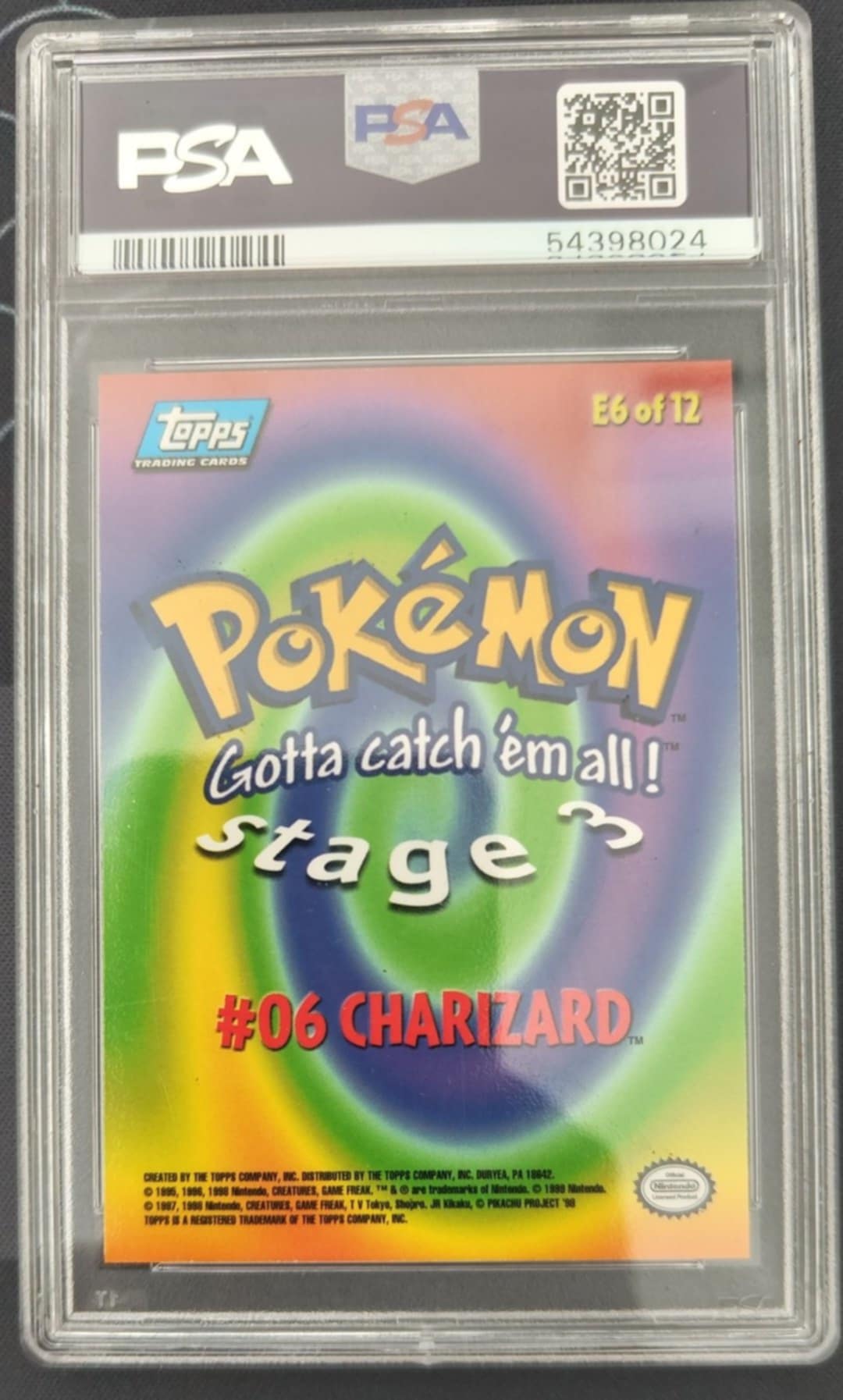 1999 Topps Pokemon The Movie Edt #E6 Charizard #6 Movie Edition PSA 10