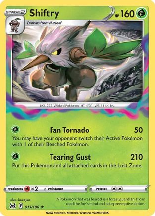 Shiftry 13/196 - SWSH11 Lost Origin Holofoil