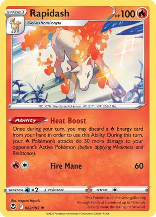 Rapidash 22/195 - SWSH12 Silver Tempest Holofoil