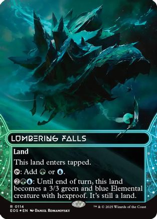 Lumbering Falls (0114) (Borderless) (Galaxy Foil) (EOE-114) - Edge of Eternities Foil