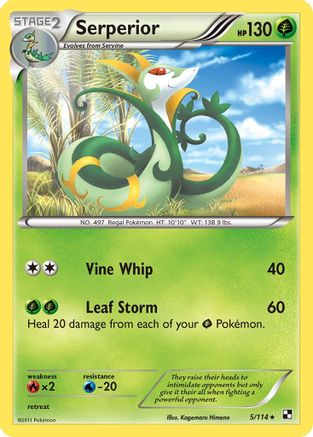 Serperior (5) 5/114 - Black and White Holofoil