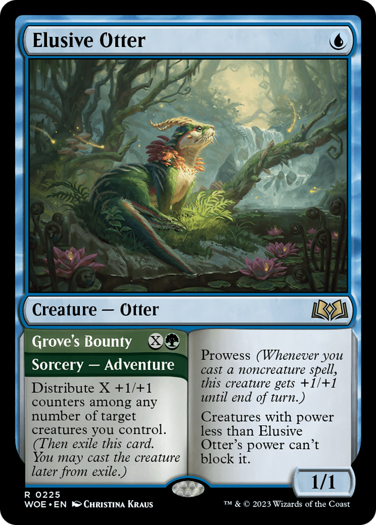 Elusive Otter // Grove's Bounty (WOE-225)  - Wilds of Eldraine