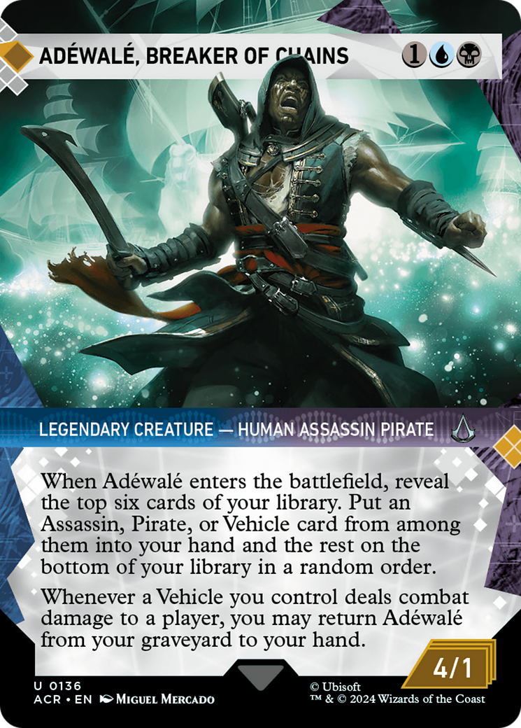 Adéwalé, Breaker of Chains (ACR-136)  - Assassin's Creed: (Showcase) (Borderless)