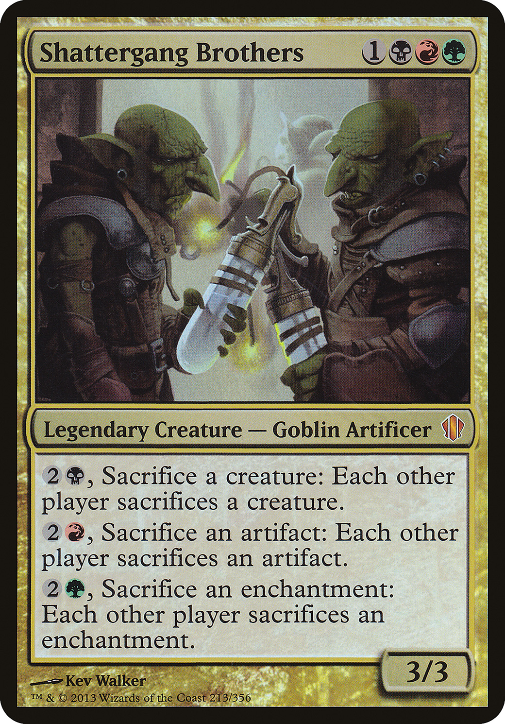 Shattergang Brothers (OVER-213)  Foil - Commander 2013 Oversized