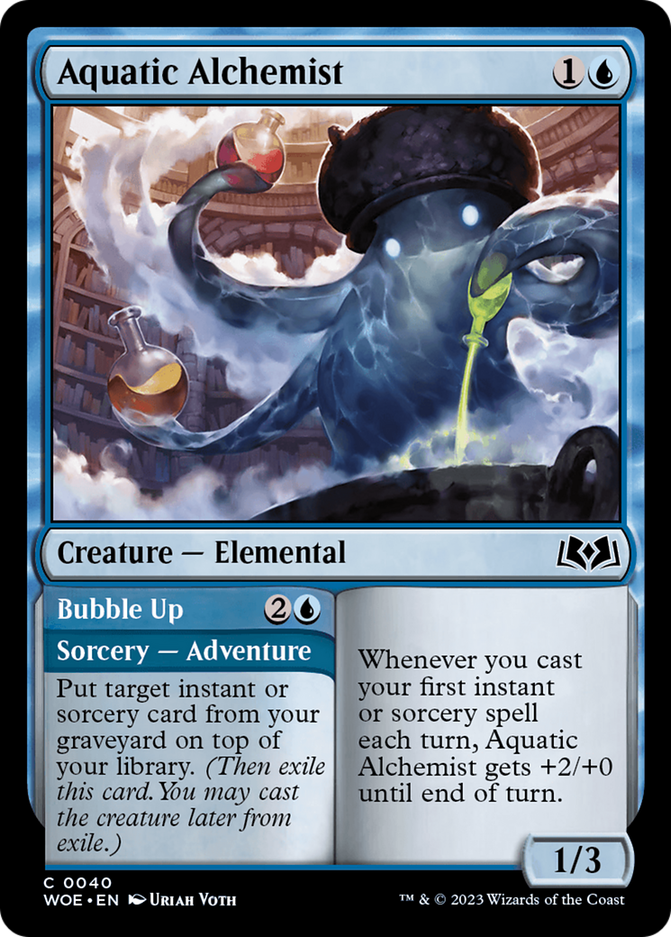 Aquatic Alchemist // Bubble Up (WOE-040)  - Wilds of Eldraine