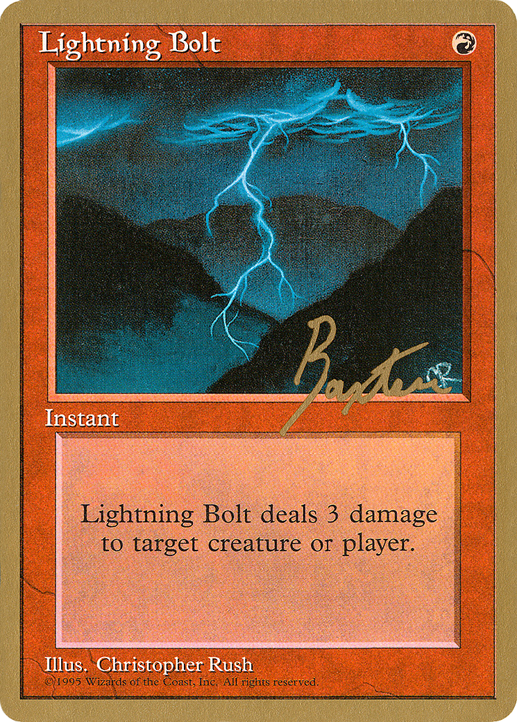 Lightning Bolt (George Baxter) [Pro Tour Collector Set]