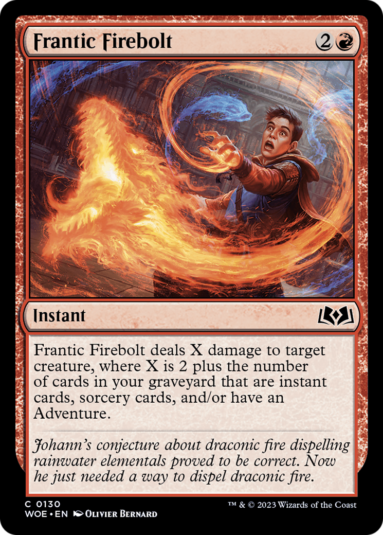 Frantic Firebolt (WOE-130)  - Wilds of Eldraine