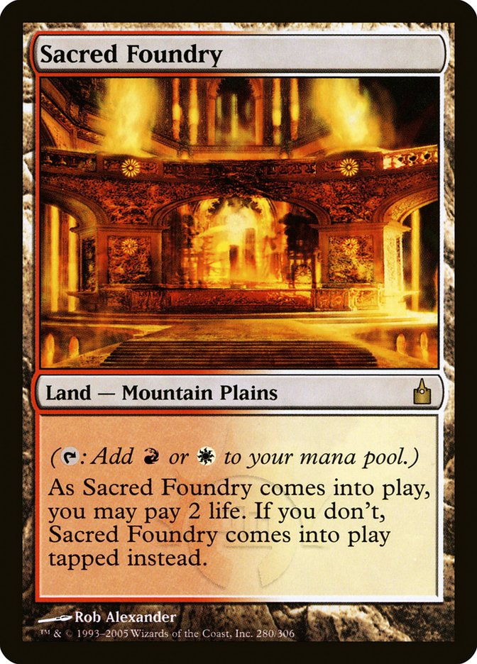 Sacred Foundry (Signed) [Ravnica: City of Guilds]